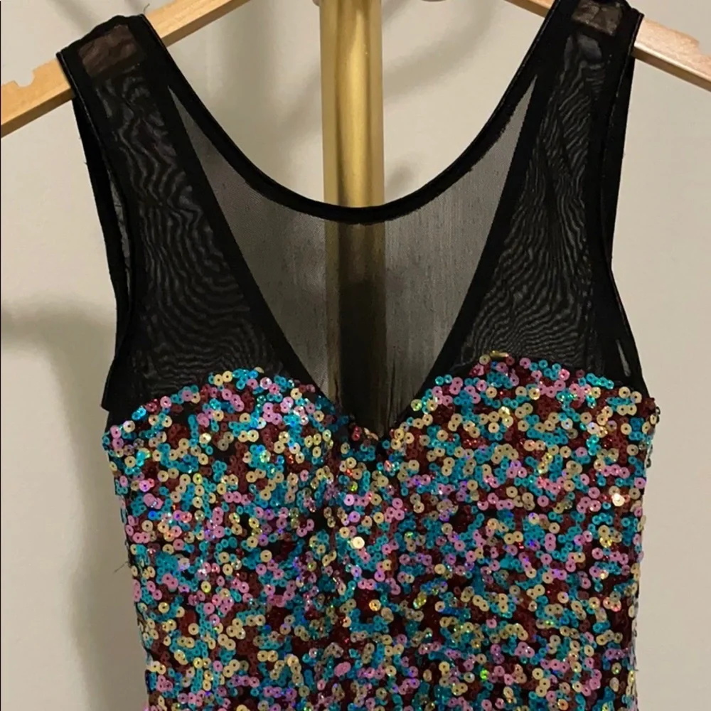 Colorful sequin body con - Picture 1 of 6